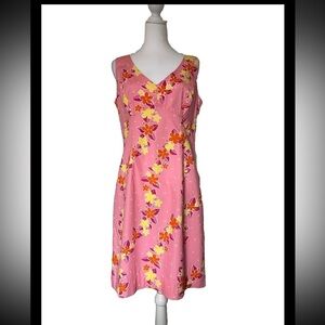 Lilly Pulitzer Pink Floral 100% Cotton Back Zip
Lined Sleeveless Dress S…
